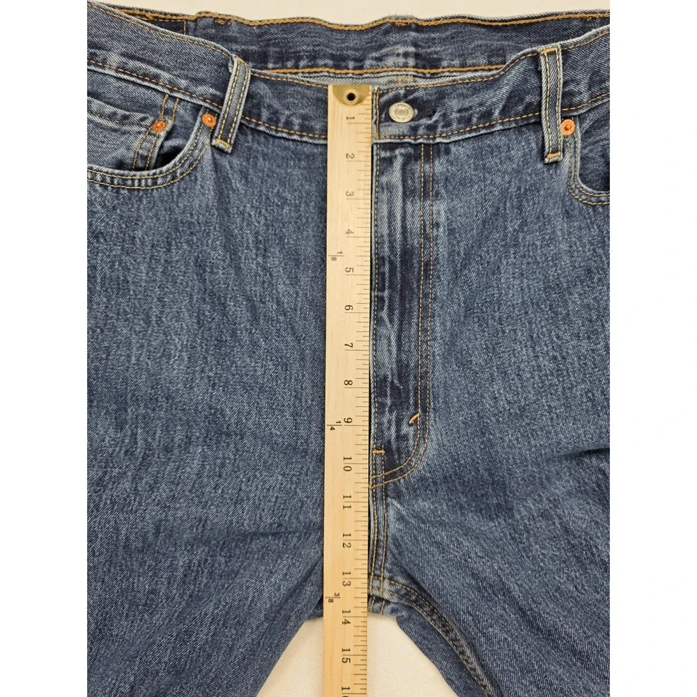 Levi's 550 Relaxed Fit Tapered Leg Jeans 42x32 Medium Blue Denim Red Tag Cotton